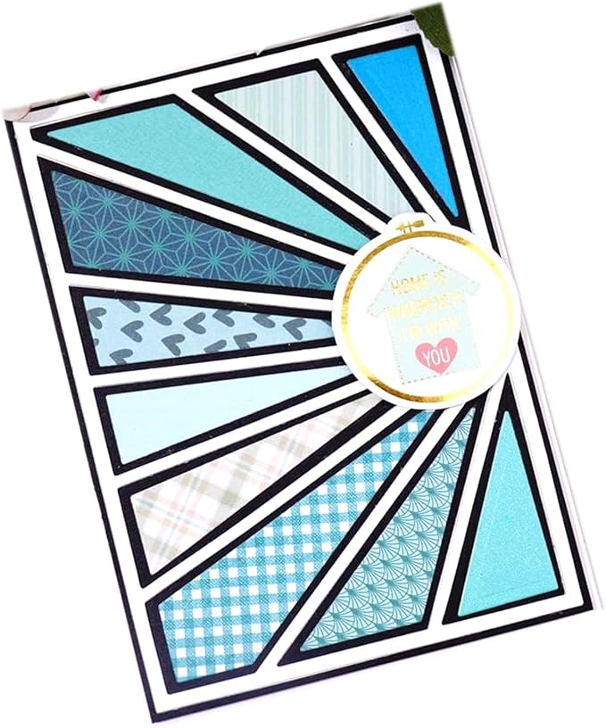 Mvchifay Cutting Dies for Card Making Metal Die-Cuts Scrapbooking Tool Hollow Frame DIY Craft Punch Template Embossing for Paper Album Decor (Sun Frame-14x10cm)