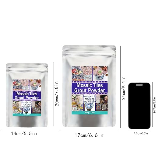 Mosaic Grout, Mosaics Tile Tools, Mosaic Tile Accessories – Essential for Handmade Grouting and Perfect for DIY Craft Projects (White, 250G)