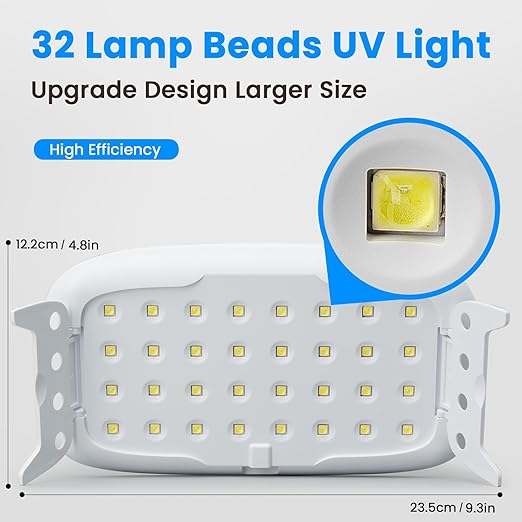 Bsrezn 200g UV Resin Kit with Large Light 32 Beads, Crystal Clear Solar Activated UV Epoxy Resin for Jewelry Making (100g x 2)