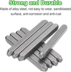 HARFINGTON 36pcs Metal Stamping Kit 1/8" (3mm) Steel Uppercase Letter and Number Punch Set (A-Z / 0-8 / "&" Symbol) Punch Press Tool with Case for Imprinting Metal Plastic Wood Leather