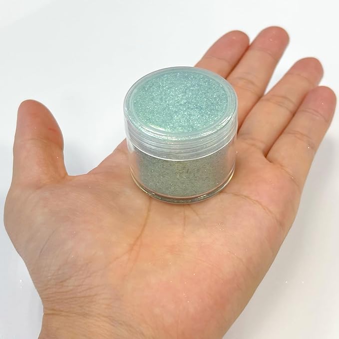 Premium Diamond Mica Powder Pigment- for Epoxy, Resin, Soap, Paint, Woodworking, Acrylic Pouring, Bath Bombs, Fishing Lures - DIY Arts and Crafts Additive (Diamond Turquoise Green)