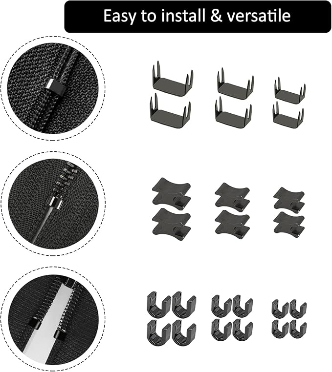 105 Pieces Zipper Repair Kit #3#5#8, Zipper Replacement with Install Plier for Repairing Coats, Jackets, Tents, Backpacks, Sleeping Bag, Luggage