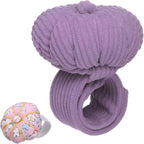 HARFINGTON Wrist Pin Cushions, Sewing Needle Pin Cushion Adjustable Strap with Elastic Strap Finger Ring Pincushions Fit All Wrist Sizes for Sewing Quilting Needlework DIY Crafts, Purple/Pink