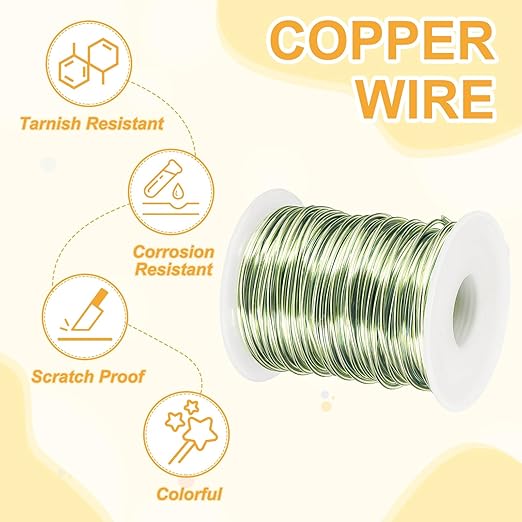 uxcell 16 Gauge / 1.5mm Anodized Aluminum Wire for Jewelry Craft Making, 102 Feet Bendable Flexible Wire for DIY Home Decor Gardening Sculpture, Grass Green