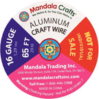 Mandala Crafts 16 Gauge Anodized Aluminum Craft Wire for Jewelry Making – 390 FT Colored Flexible Silver Copper Light Gold Gray Gold Red Wire - Bendable for Bonsai Armature Crafting Sculpting