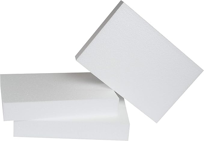 Silverlake 8x12x2 Craft Foam for Styrofoam Block Projects (3-Pack)