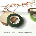 4 Rolls 1/2 Inch Floral Tapes Florist Wraps for Bouquet Stem and Flowers Making Craft Projects (30 Yards, White)