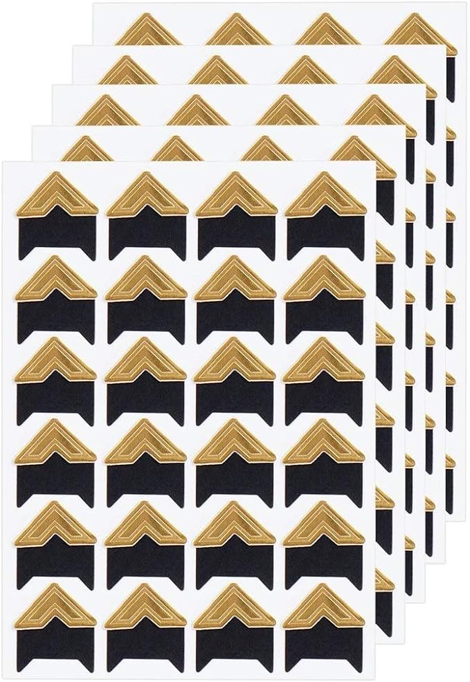 360 Count Self-Adhesive Acid Free Photo Corners for Scrapbooks Memory Books (Gold)