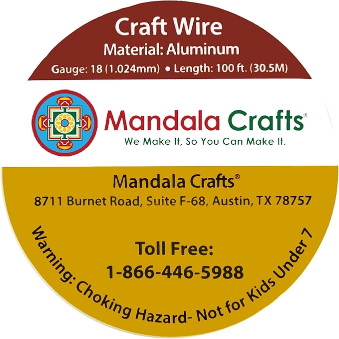 Mandala Crafts 18 Gauge Anodized Aluminum Craft Wire for Jewelry Making - 100 FT Colored Flexible Lavender Wire - Bendable for Bonsai Armature Crafting Sculpting