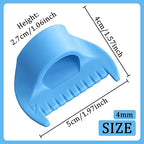 2 PCS 4mm Edge Lock Seam Guide, Mini Sewing Finger Ruler for Hand Sewing, DIY Sewing Kit Tool, Sewing Needle Gauge Measuring Guide, Blue