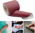 240 Grit Emery Cloth Roll, 4.5 Inch Wide 32.8 Ft Long (Equals 1/4 Sheet Sandpaper 71 Pcs) Abrasive Sandpaper Rolls for Metal Automotive Wood Furniture Sanding Paper Drum Palm Sander (240 Grit)