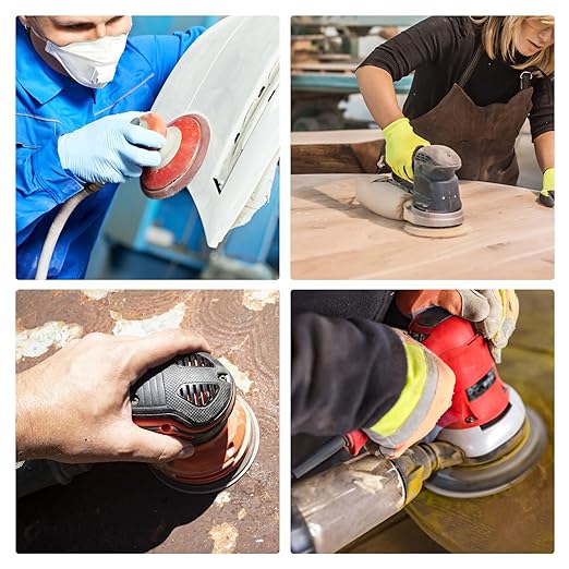 100 Pcs 5 inch Wet Dry Sanding Discs Grit 600 Hook and Loop 8 Hole Silicon Carbide Orbital Sander Sandpaper