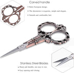 BIHRTC 4.5inch Embroidery Scissors Small Multipurpose Scissor with Leather Case Sharp Tip Stainless Steel Scissors Shear for Office Home Sewing Supplies Cross Stitch Needlework DIY