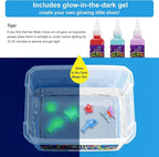 Kiditos Magic Water Elf Toy Kit–Squishies for Kids, 24 Gels+6 Glitter Powders&20 Molds, Magic Gel Water Pets Sensory Toy, Fun DIY Craft Kit, Party Favors, Birthday & Christmas Gifts for Kids Ages 3+