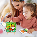 ESRICH Small Stretched Canvas for Painting 6x6 inch, 2/5''Profile Art Primed 16 Pack Canvases for Painting, Cotton Small Professional Blank Paint Canvas for Kids and Art Supplies, for Acrylics, Oils.