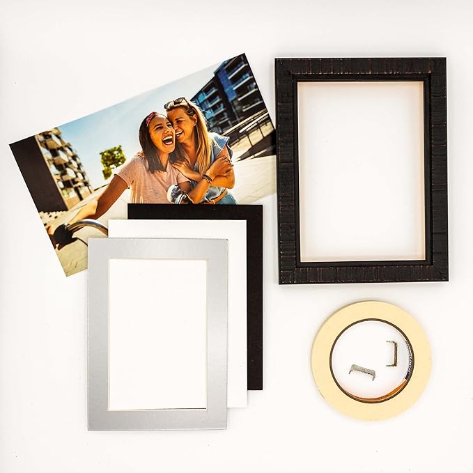 11x14 Mat for 8.5x11 Photo - Precut Metallic Silver Picture Matboard for Frames Measuring 11 x 14 Inches - Bevel Cut Matte to Display Art Measuring 8.5 x 11 Inches - Acid Free ONE MAT