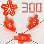 Tile Spacers 300pcs Reusable Multi Size Horseshoe U Shape Plastic Shims Upgraded 5 Sizes in 1 Spacer Tile Cross Spacer Floor Tile Leveling, Suit for 1-1.5-2-2.5-3mm(1/32)(1/16'')(5/64)(3/32)(1/8")Gap