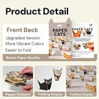 DIY Origami Paper Cats - 50 Sheets DIY Origami Paper to Fold Cute Cat Figures, Fun Craft Activity for Adults & Kids, Desk Decoration & Gift for Cat Lovers（cat）