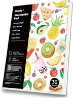 Funto Watercolor Paper Pads, 9x12, 30 Sheets, 140lb/300gsm, Cold Pressed, Acid-Free Heavyweight Art Paper for Painting, Drawing & Art Supplies