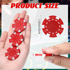 100 Pcs 11.5 Gram Poker Chips ABS Monte Carlo, 40 mm Bingo Chips Tokens Markers Blank Counting Bulk for Blackjack, and Card Night Poker Games