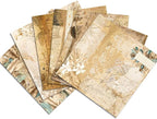 YASMEN Scrapbook Paper Pad 12x12, Vintage Patterned Cardstock, Single-Sided Decopodge, Retro Decorative Craft Paper, Scrapbooking Junk Journal Gift Card Making Supplies - 24 Sheets