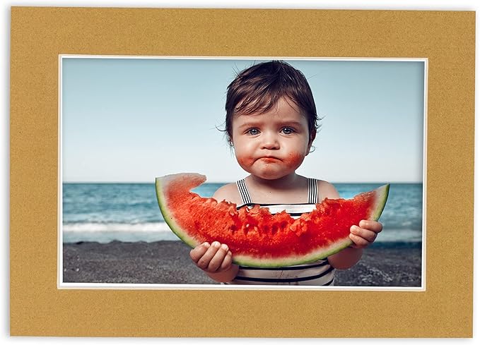 5.5x8.5 Mat for 8.5x11 Frame - Precut Mat Board Acid-Free Show Kit with Backing Board, and Clear Bags Rattan Beige 5.5x8.5 Photo Matte For a 8.5x11 Picture Frame Matboard for Framing, Pack of 100 Mats