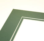 topseller100, Pack of 10 Dark Green 8x10 Picture Mats Matting with White Core Bevel Cut for 5x7 Pictures