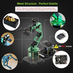 Yahboom Robotic Arm Kit with Raspberry Pi5 16GB RAM Python AI Electronic DIY Robot Building with Camera for Adults OpenCV (RPI-DOFBOT-Pi 5-16GB)