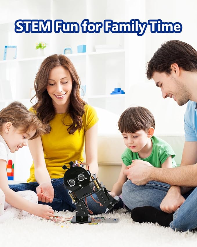 Biped Robot Kit STEM Toys Science Kit for Kids, Bionic Bipedal Robotics Programmable Coding Crafts Set for Arduino ESP32, Birthday Gift for Age 8-12 Boys Girls Teens