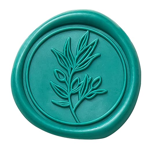 PONATIA Teal Green Wax Seal Stickers - 50 Pcs Self- Adhesive Wedding Envelopes Wax Seals Perfect for Invitation Cards, Envelopes, Christmas Cards, Gift Wrapping, Party Menu Decor