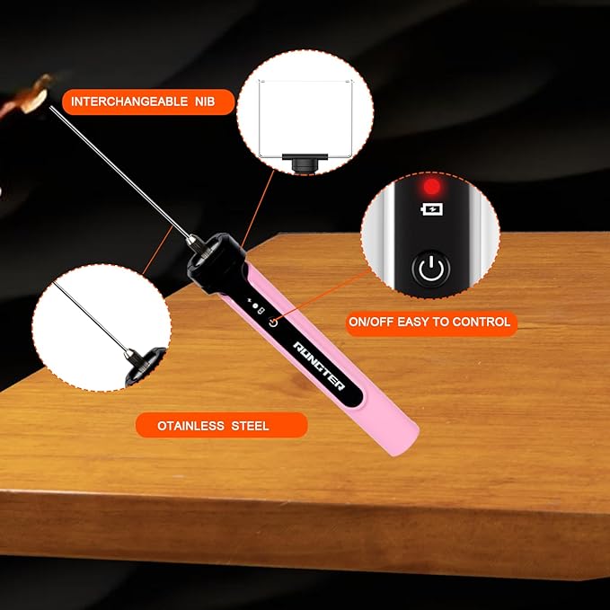 3 in 1 Hot Wire Foam Cutter Kit, Pink Foam Cutter Electric Foam Cutting Tool, Heated Foam Carving Knife Kit