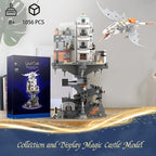 WINNER SPACE Lighting Magic Castle Wizarding Bank Building Sets, Magic Castle Architecture Model Collection Display, Dragon Toys, Ideas Building Toy for Adults Boys Girls (1056 PCS)