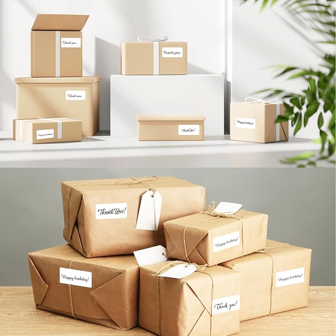 2"x1" Thermal Sticker Labels, White Self-Adhesive Barcode Label Paper for Direct Thermal Printer, Waterproof Multi-Purpose Rectangle Address Shipping Mailing Stickers, 300 Sheets/Roll