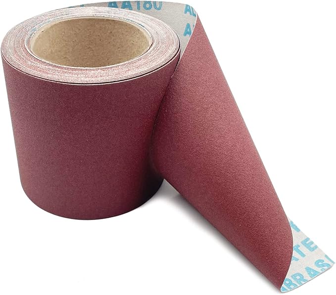 180 Grit Emery Cloth Roll, 4.5 Inch Wide 32.8 Ft Long (Equals 1/4 Sheet Sandpaper 71 Pcs) Abrasive Sandpaper Rolls for Metal Automotive Wood Furniture Sanding Paper Drum Palm Sander (180 Grit)