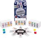 Regal Games Mexican Train Dominoes Set for Adults - Double 12 Dominoes with 91 Numbered Domino Tiles & 4 Trains - 2 or 4 Player Games & Ideal for Family Fun Game Night and Travel