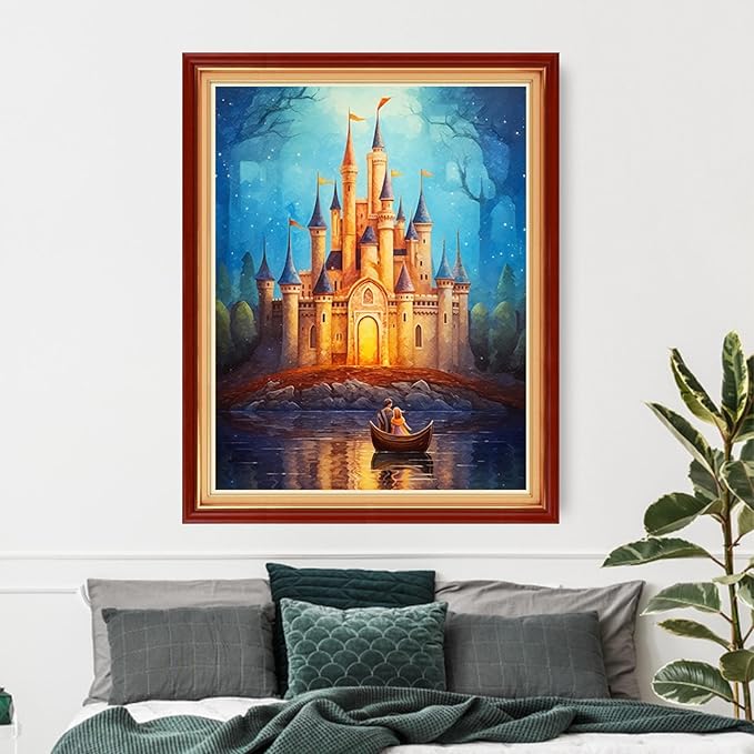 Artvxeay Stamped Cross Stitch Kits Beginners Full Range of Embroidery Starter Kits for Adults Printed Cross Stitching DIY Needlepoint Kit 11CT - (Castle Exploration 16x20 inch)