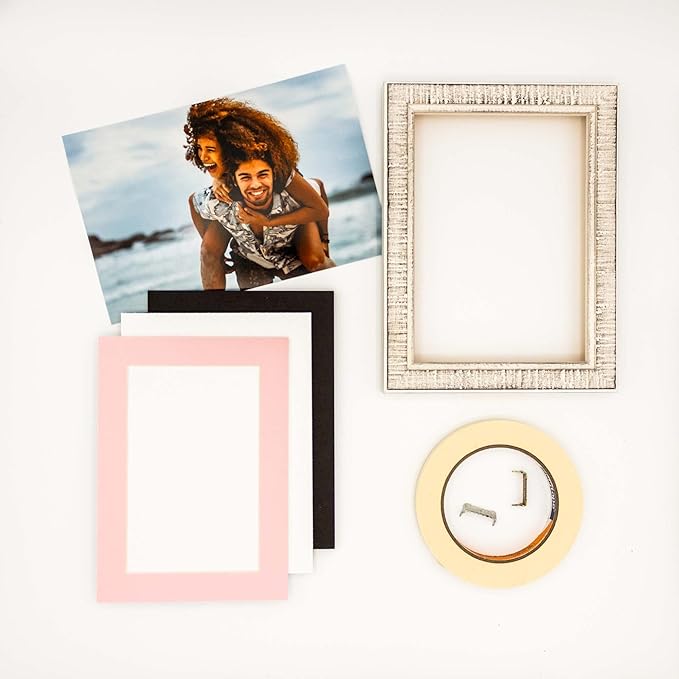 5x7 Mat for 8.5x11 Frame - Precut Mat Board Acid-Free Soft Pink 5x7 Photo Matte For a 8.5x11 Picture Frame, Premium Matboard for Family Photos, Show Kits, Art, Picture Framing, Pack of 100 Mats