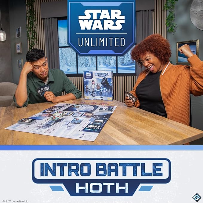 Asmodee Star Wars: Unlimited TCG - Intro Battle Hoth - Easy-to-Learn Trading Card Game Starter Set with Pre-Built Vader & Leia Decks for Kids & Adults, Ages 12+, 2+ Players, 20 Min Playtime