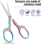 Embroidery precision scissors-Glexal 5 Inch Vintage Scissors-2 pack,Ultra Sharp Blade Shears,scotch small crafts scissors for multi purpose…