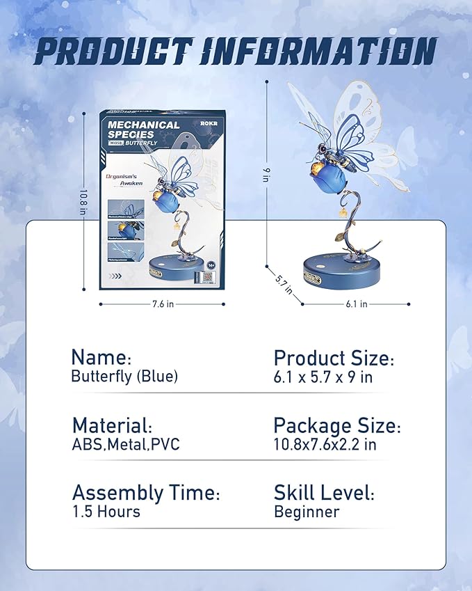 ROKR 3D Metal Puzzles for Adults-Metal Model Kits for to Build-Crafts for Adults-Gifts for Teenage Boys Girls