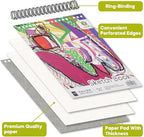 CONDA 9 x 12 Inch Sketchbook, Top Spiral Bound Sketch Pad, 100 Sheets (60 lb/90 GSM), Durable Acid-Free Sketch Paper, Drawing and Sketching Paper for Kids Adult Beginners