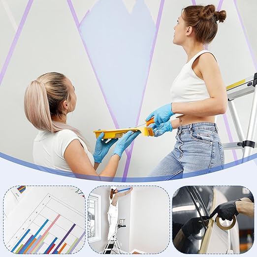 MECCANIXITY Masking Tape 0.2 Inch x 21 Yard Painter's Tape Brown Paint Tapes for DIY Crafts Arts Drawing Decoration Labeling Car Painting Artist Teachers, Pack of 6