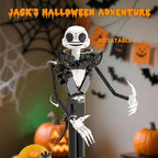 Horror Skull Building Set, Before Christmas Haunted House Building Blocks Set, Pumpkins and Skeleton Ghosts, Halloween Christmas Building Toys Gifts for Movie Fans Adults