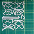 Cutting Dies Metal Stencils Scrapbooking Tools DIY Embossing Template for Paper Card Making Album Arts Crafts Supplies (Bow Set-10.3x12.8cm)