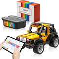 Robot R Smart Robot Building Kit with Storage Box, 4-in-1 Programmable App Remote Control Off Roader Car Toy, Authentic and Functional Design, Coding Gifts for 6 7 8 9 10 11 12 Years Old Kids