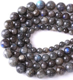 8mm 45pcs AAA Natural Labradorite Gemstone Beads for Jewelry Making Crystal Energy Stone Healing Power DIY Bracelet Necklace 15"