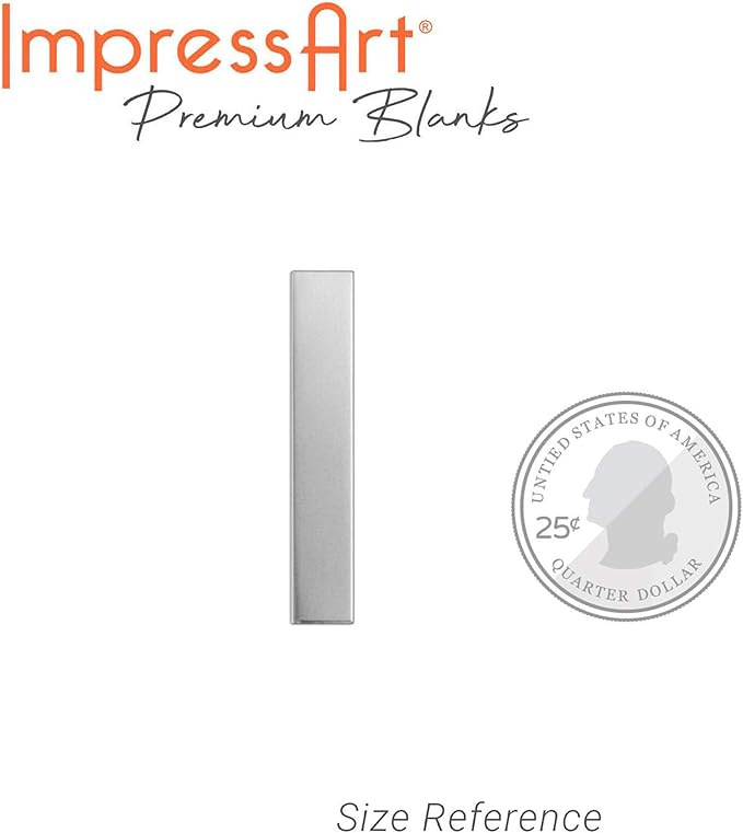 ImpressArt - Premium Metal Stamping Rectangle Blanks for Metal Stamping and Jewelry Making (24 Pack) (1/4" x 1 1/2" Rectangle Strip, Aluminum)