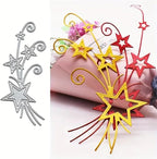 Metal Cutting Dies DIY Embossing Stencil Template Scrapbooking Card Making Mold Photo Album Arts Crafts Tools (Star Ribbon-5.6x12.7cm)