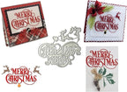 Metal Cutting Dies DIY Merry Christams Embossing Stencil Template Scrapbooking Card Making Mold Photo Album Arts Crafts Tools (Merrry Christmas-6.6x6.3cm)