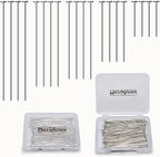 260pcs Silver Filled Flat Head Pins Non Tarnish Craft Earring Bracelet Jewelry Making Accessories Supplies (20mm (0.78in, Silver-Flat Head Pin)